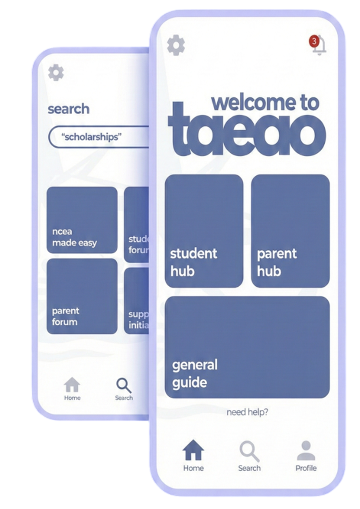 Taeao app screens